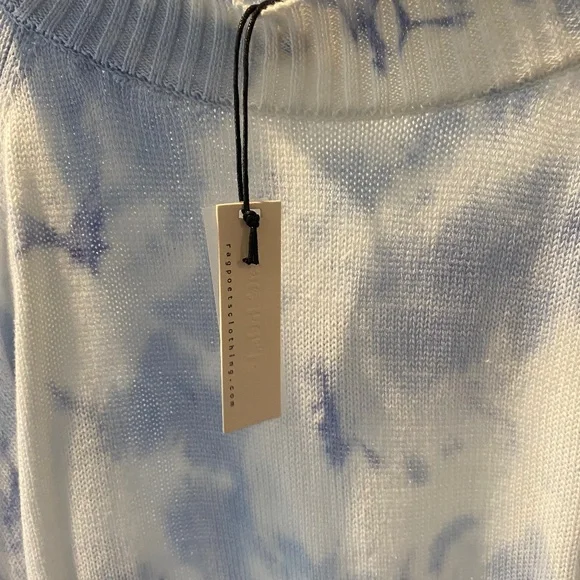 Rag Poets Tie-Dye Blue Knit Sweater - Picture 5 of 7